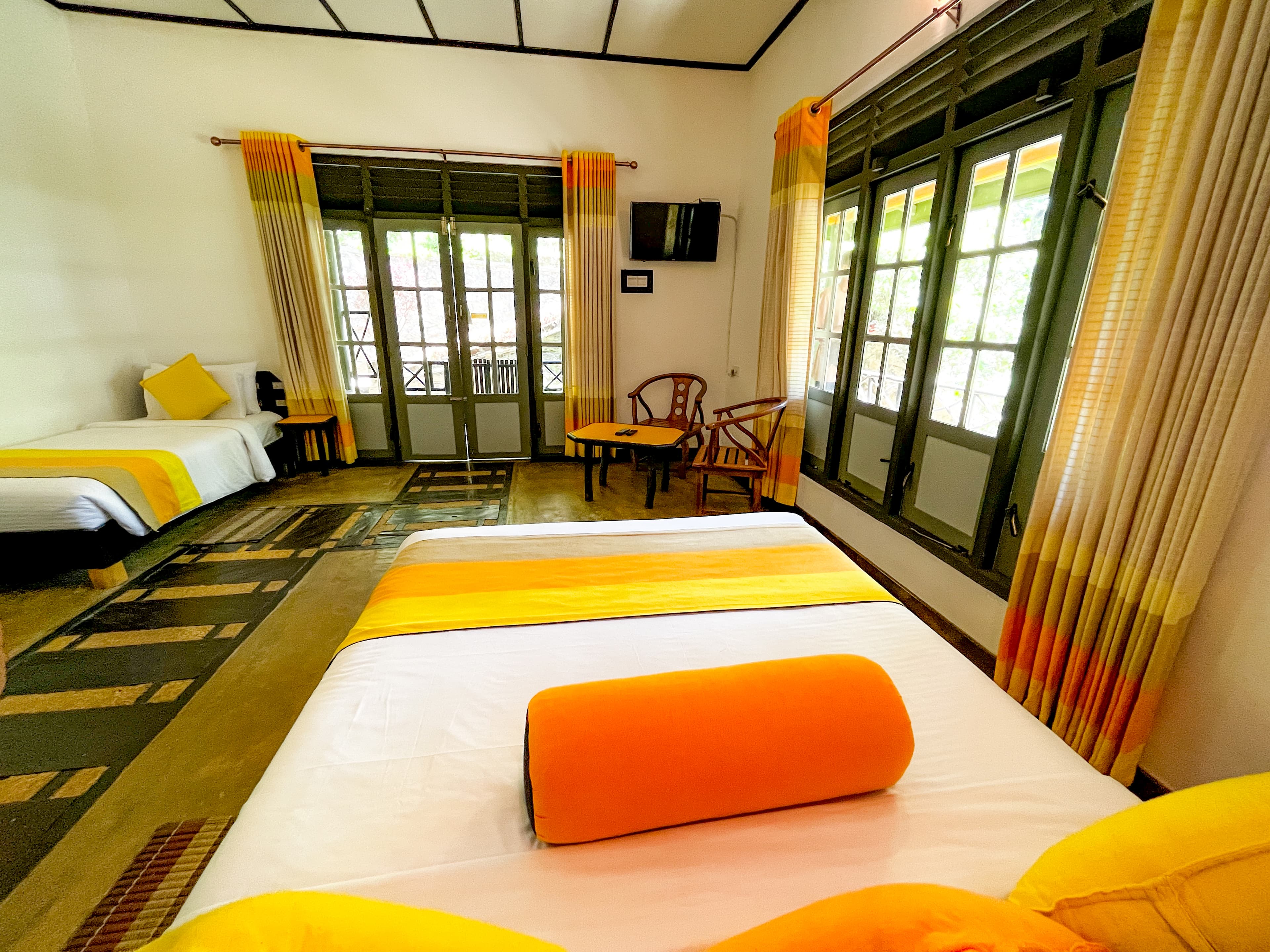 Thoughtful details inside a Train View Chalet guest room